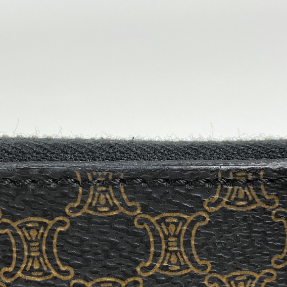 Celine Macadam Pattern Canvas Handbag Black Brown - Picture 4 of 6